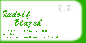 rudolf blazek business card